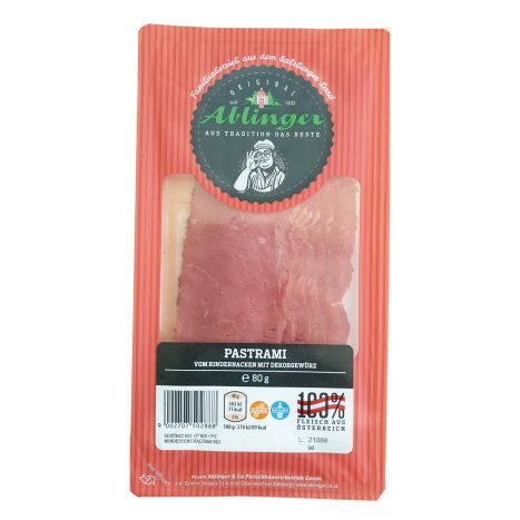 Ablinger Pastrami geschnitten 80g