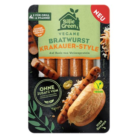 Billie Green vegane Bratwurst Krakauer Style 180g