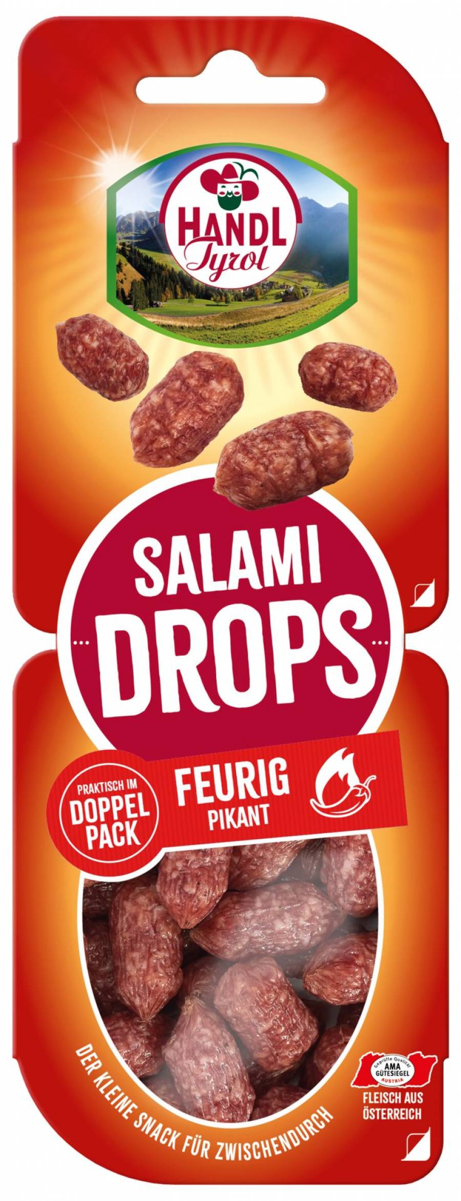 Handl Tyrol Salami Drops feurig pikant 2x35g (70g)