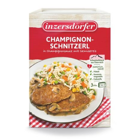 Inzersdorfer Champignonschnitzerl mit Gemüsereis 380g