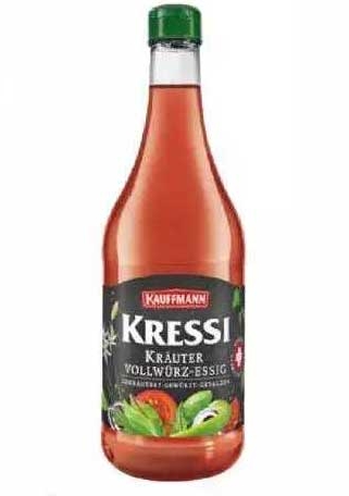 Kauffmann Kressi Kr�uter Vollw�rz-Essig 0,75 ltr.
