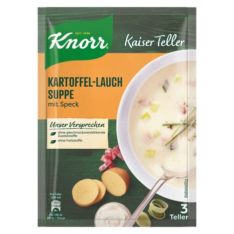 Knorr Kaiser Teller Kartoffel Lauch Suppe mit Speck 103g