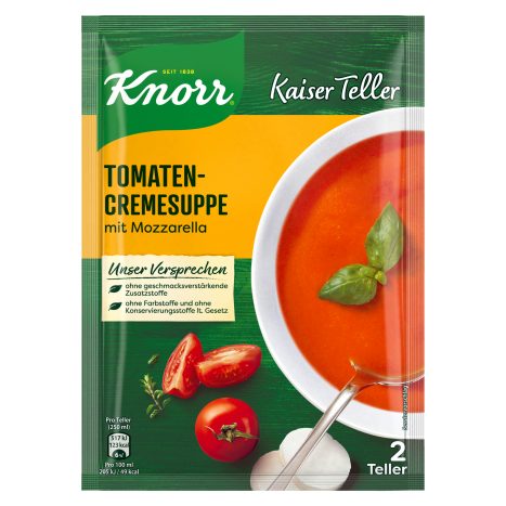 Knorr Kaiser Teller Tomatencremesuppe mit Mozzarella 64g