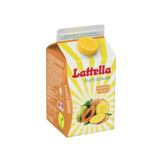 Lattella Molkedrink Ananas/Papaya 500 ml