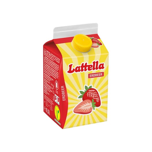 Lattella Molkedrink Erdbeer 500 ml