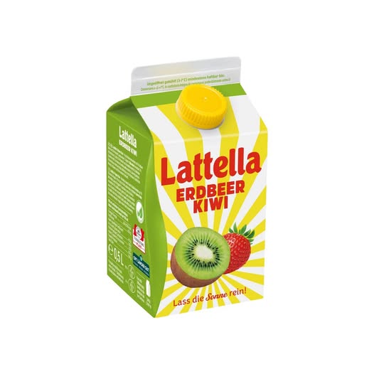 Lattella Molkedrink Erdbeer Kiwi 500 ml 