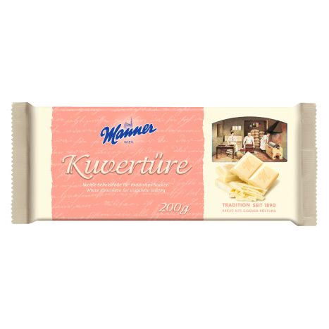 Manner Kuvertüre weiße Schokolade 200g