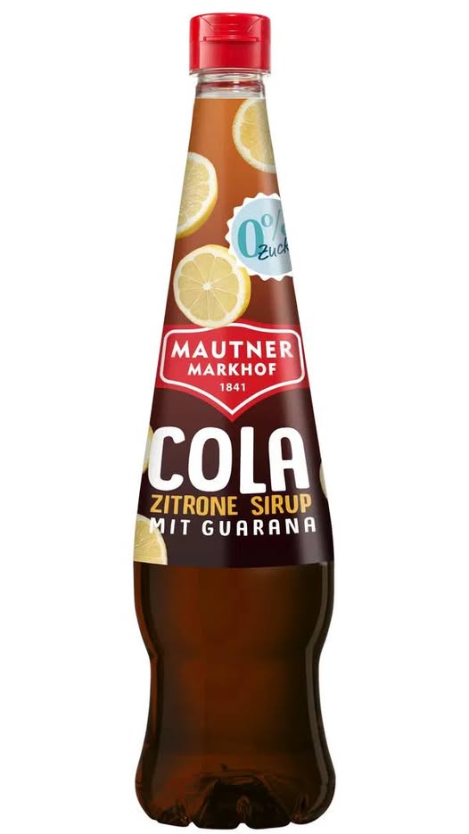 Mautner Markhof 0% Zucker Sirup Cola Zitrone 0,7 ltr.