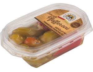 Die Käsemacher Pfefferoni scharf gefüllt mir Frischkäse 140 g
