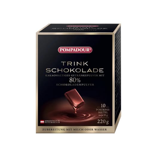 Pompadour Trinkschokolade Portionsbeutel 10 x 22g