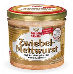 Zwiebel-Mettwurst im Glas 250g MHD 27.01.2026
